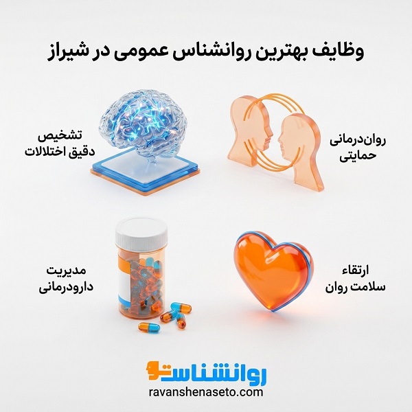 وظایف بهترین روانشناس عمومی در شیراز