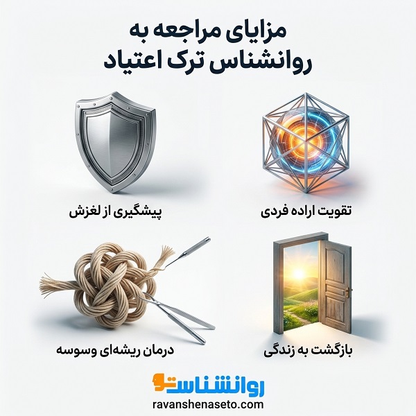 مزایای مراجعه به بهترین روانشناس ترک اعتیاد در کرج