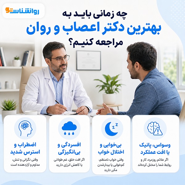 چه زمانی باید به بهترین دکتر اعصاب و روان مراجعه کنیم؟